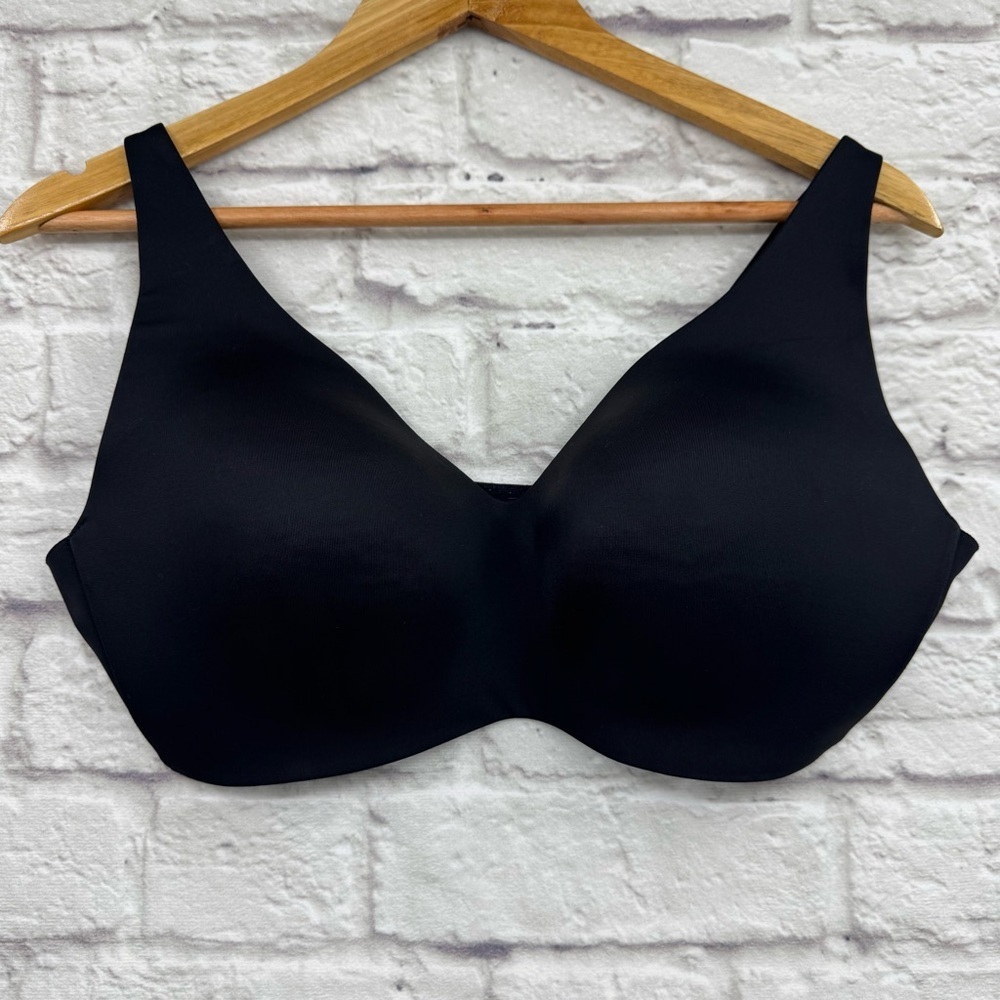 Wacoal Flawless Comfort Wirefree T-Shirt Bra Black 856326 Size L D/DD